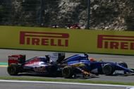 Max Verstappen overtakes Felipe Nasr Belgian Grand Prix